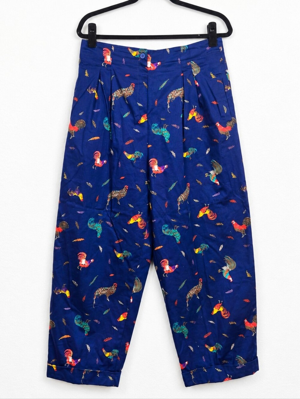 Vintage 90s Alexander Campbell Rooster Pants 14 Cottagecore Grandmacore Cotton